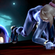 The villager is peering over the stage to worship Zero Suit Samus' ass, as we all should.